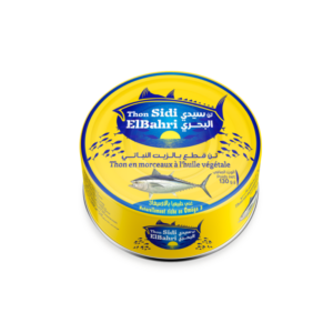 Thon en morceaux à l’huile végétale 130g – Thon Sidi ElBahri